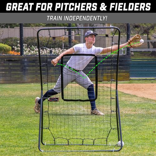GoSports Baseball & Softball Pitching and Fielding Rebounder - Pitch Back Net - Choose Your Size - color: Rebounder