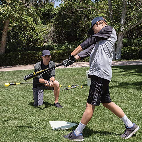 SKLZ Hitting Stick Batting Swing Trainer for Baseball and Softball, One-on-One Coaching Tool for Ball Contact, Hand-Eye Coordination, and Bat Speed - style: Baseball Swing Trainer