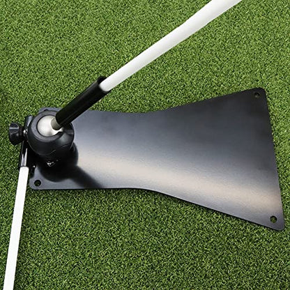 FINGER TEN Golf Alignment Stick Holder Swing Practice Plate Plane Trainer Training Aid Alignment Stick Base - color: 360° Adjustable Practice Plate