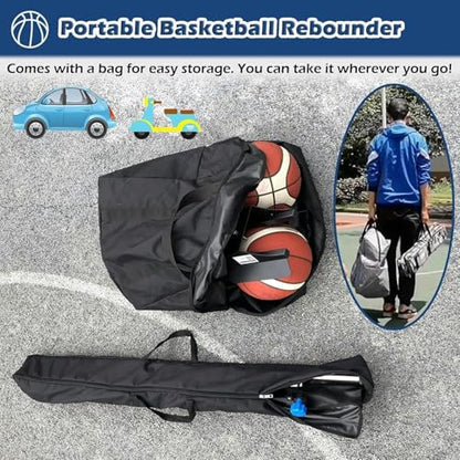Shootaround Freestanding Basketball Hoops Metal Ball Return Attachment 180° Rotating Shooting Trainer Youth Adult Gym Home Basketball Basketball Racks