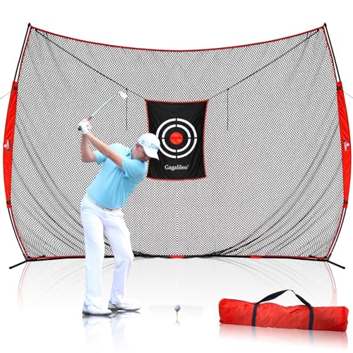 Gagalileo Golf Hitting Net with Target：Professional Heavy Duty Practice Net for Driver Swing Training Backyard Garage - size: 7x8ft