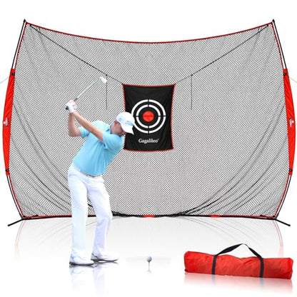 Gagalileo Golf Hitting Net with Target：Professional Heavy Duty Practice Net for Driver Swing Training Backyard Garage - size: 7x8ft