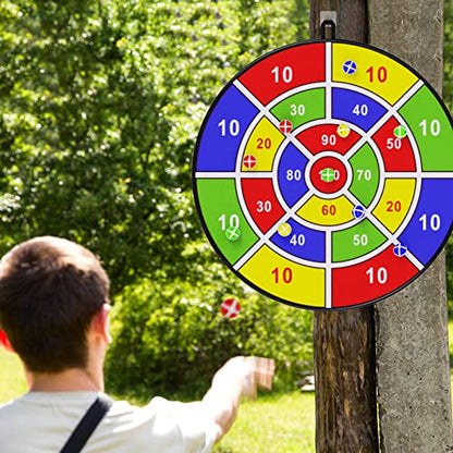 BooTaa 29" Large Dart Board for Kids, Kids Dart Board with Sticky Balls, Boys Toys, Indoor/Sport Outdoor Fun Party Play Game Toys, Birthday Gifts for 3 4 5 6 7 8 9 10 11 12 Year Old Boys Girls - style: 100 Scores