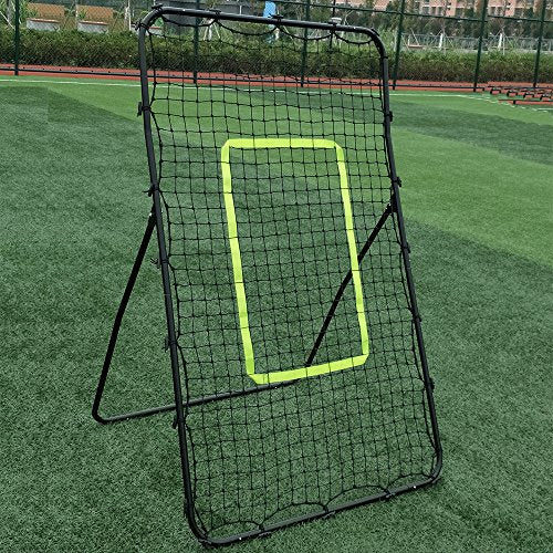 Adjustable Volleyball Rebounder Net 4.5x3 Ft,Volleyball Training Equipment for Lacrosse, Baseball, Soccer,Tennis,Backyard Volley Ball Practice Volleying Bumping Spiking Hitting