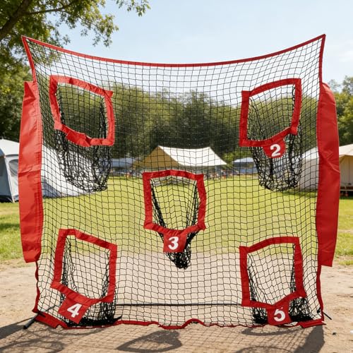 Keenso Football Replacement Net Polyester Football Training Net 6.9 X 6.9 Ft Throwing Target for Passing Accuracy Practice for Players Coaches Backyard Drills