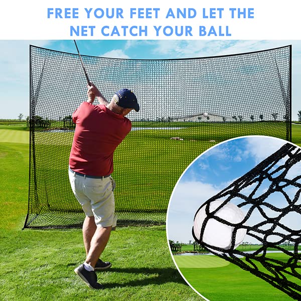 Amazgolf Golf Net,10Ft,15Ft,20Ft,25Ft, 30Ft, 40Ft Golf Practice Net,Sports Practice Barrier Net, Heavy Duty Ball Netting Golf Hitting Net, DIY Ball Net,Baseball Net Hockey Net and Chipping Net - size: 15*20ft