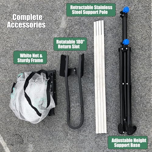 Basketball Shot Return Apparatus Upright Shooting Machine Easy to Carry Portable Hoop Attachment Adjustable Height