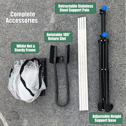 Basketball Shot Return Apparatus Upright Shooting Machine Easy to Carry Portable Hoop Attachment Adjustable Height