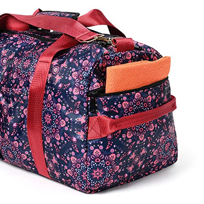 Boulder Bee Pickleball Bags, Premium Pickleball Tote Bag for Girls, Women’s Hand/Shoulder Gym Bag w Water Bottle Holder, with Pickleball Racquet/Paddle Holder - color: Duffel Bag-Baroque
