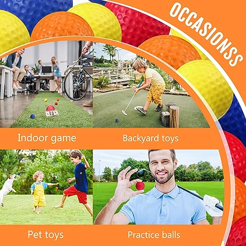 Junkin 80 Pcs Foam Golf Balls Practice Balls Realistic Feel and Flight Sport Training for Indoor or Outdoor Backyard Golf Training
