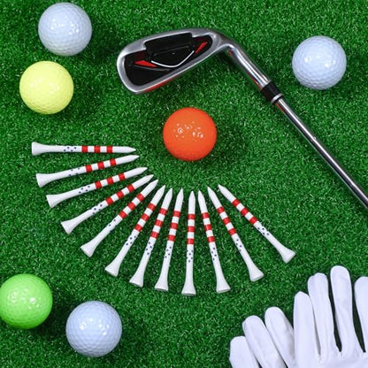 Mudder 600 Pcs Golf Tees USA American Flag Golf Tees Bulk Long Bamboo Red White and Blue Patriotic Tee for Men Women - size: 3-1/4", style: Novel
