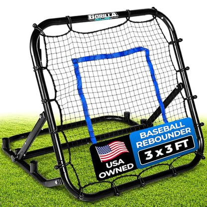 Baseball & Softball Rebounder Net – Adjustable Pitching Trainer for Accuracy, Throwing, and Fielding – Durable Training Equipment for Youth & Adults