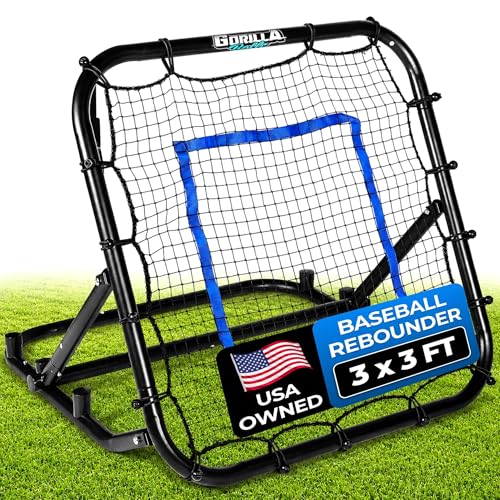 Baseball & Softball Rebounder Net – Adjustable Pitching Trainer for Accuracy, Throwing, and Fielding – Durable Training Equipment for Youth & Adults