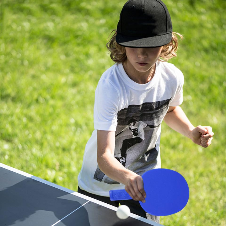 Kids Table Tennis Rackets Set of 2 Plastic Ping Pong Paddles Lightweight with Anti-Skid Grip for Children Practice Training and Indoor Outdoor .03X5.90In