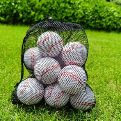 12 Pack Foam Baseballs Softballs Foam Training Ball for Kids Beginners, 9 inch Practice Baseballs Tballs, Safe Throwing, Catching and Batting Practice - color: White