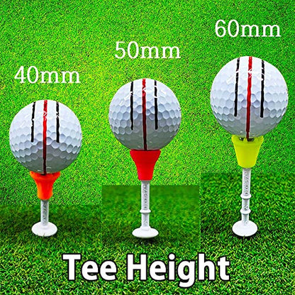 BIRDIE79 Upgraded Premium Big Head(Silicone) Golf Tees 3-1/4 – Height Adjustable – Easy Tee Up -Tee Off with Greater Consistency – Excellent Durability – Golf Tee Hanger – 1Pack