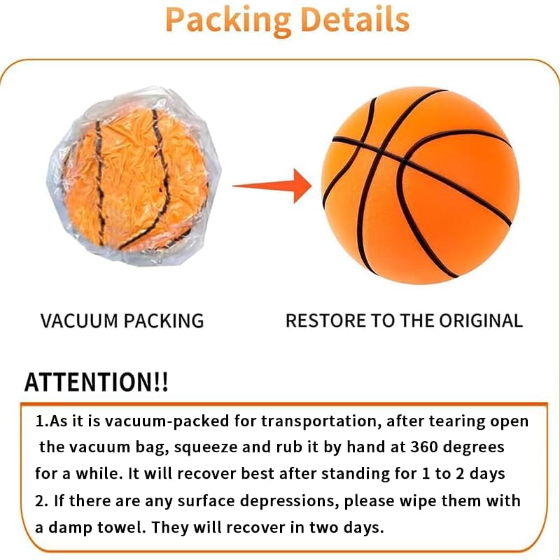 Silent Basketball, Upgrade Silent Basket-Ball Dribbling Indoor,Dribble Dream SIL ent Basket Ball, Foam Basketball Indoor Training Quiet Ball（8.3in）