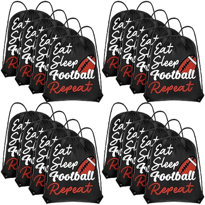 Windyun 16 Pcs Ball Drawstring Backpack Bulk Lightweight Draw String Bags Cinch Bags Drawstring Cinch Sack Tote(Football) - style: Football