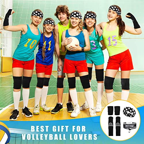 Honoson 7 Pcs Volleyball Training Equipment Aid Volleyball Serving Trainer Kit Gifts for Beginners - color: Black, style: Boys