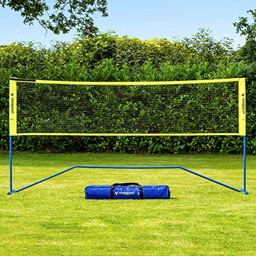 Vermont Procourt Combi Net | Net for Tennis, Badminton, Pickleball & Soccer-Tennis | Portable Badminton Set | Mini Tennis & Badminton Sets for Backyards - color: 10ft Wide