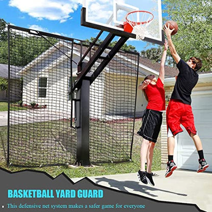 KATOP Heavy Duty Basketball Yard Guard Defensive Net System 12FT x 10FT, UV-Resistant Basketball Barrier Net