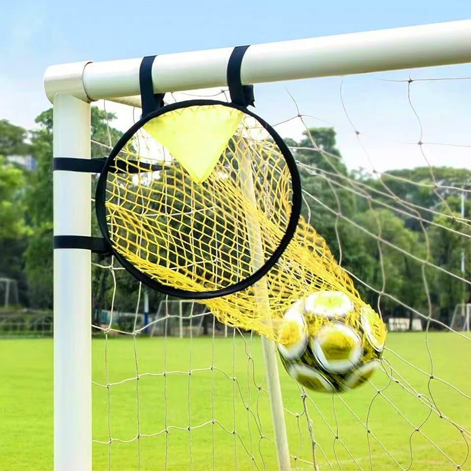 2 Pcs Soccer Targets for Goals Training, Top Bins Soccer Target Goal, Top Bins Equipment for Shooting Accuracy Improving | Durable Design - Extra-Long Straps with Carry Case