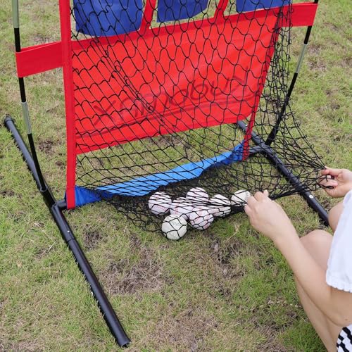 Pitching Target Net – Master Your Pitch! Portable Practice System with Numbered Strike Zone for Baseball, Softball & Football. Includes Carry Bag & Enables Quick Assembly