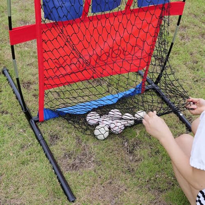 Pitching Target Net – Master Your Pitch! Portable Practice System with Numbered Strike Zone for Baseball, Softball & Football. Includes Carry Bag & Enables Quick Assembly