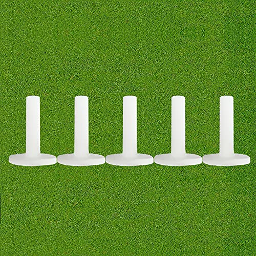 FINGER TEN Golf Rubber Tees 1.5" 2.25" 2.75" 3" 3.13" Same or Mixed Sizes/Colors Value 5 Pack, Durable & Hold Ball Well Golf Accessory for Indoor Outdoor Practice