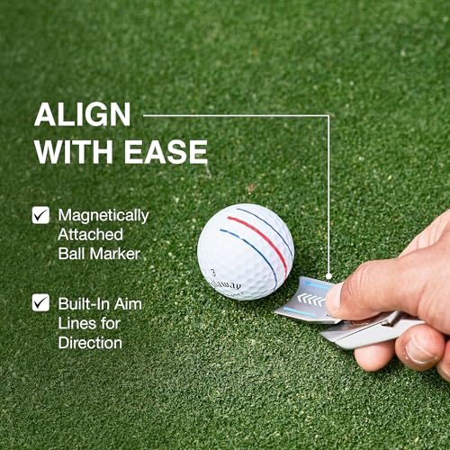 Ghost Golf Divot Tool - 5-in-1 Divot Repair Tool & Ball Marker Alignment Aid - Fix Pitch Marks on The Green - Club Rest & Groove Cleaner - Golf Equipment for Men & Women - color: Silver