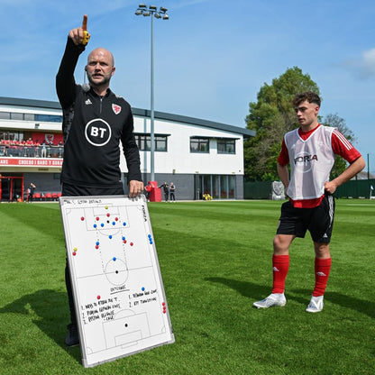 FORZA 35in x 24in Double-Sided Sports Coaching Whiteboard | 13 Sport Options - Dry Erase Board Equipped with Magnetic Markers, Pen & Eraser (Soccer, Without Carry Bag) - size: Without Carry Bag, style: Soccer