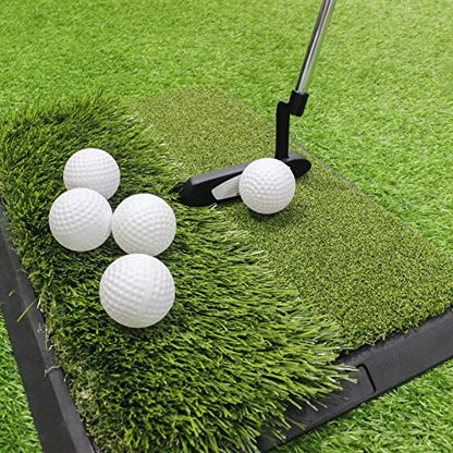 KOFULL Golf Practice Balls, Fake Hollow Plastic Golf Balls for Indoor Training, Suitable for Golf Party Decorations, Light Weight - Pack of 50 pcs (White)