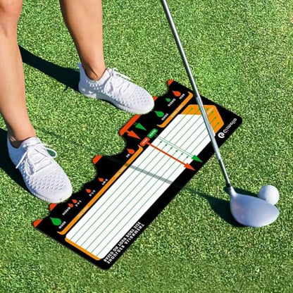 Golf Swing Training Aid - Retractable Grip Trainer with Click Feedback Portable & Right Handed Perfect for Beginners Indoor/Outdoor Use Golf Sure Stance Beginner