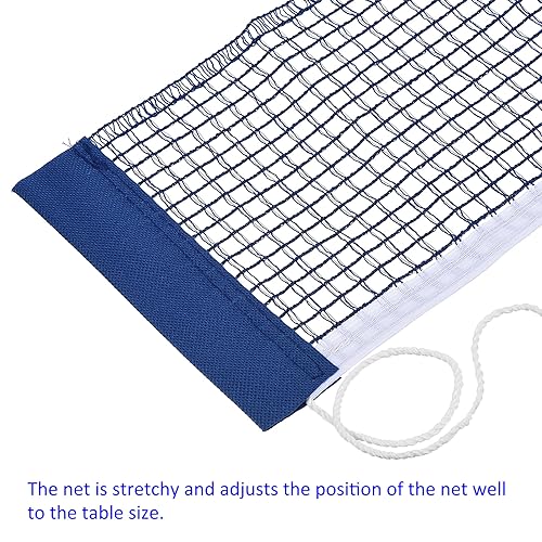 M METERXITY Table Tennis Net Replacement - Ping-Pong Net String Tension Equipment Polyester Cotton Apply to Standard Table - color: Blue