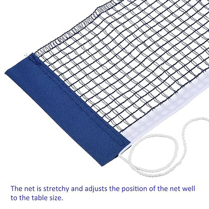 M METERXITY Table Tennis Net Replacement - Ping-Pong Net String Tension Equipment Polyester Cotton Apply to Standard Table - color: Blue