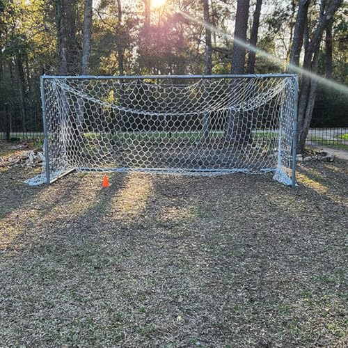 Luwint Soccer Goal Net Durable Polyester Goalie Replacement Netting (White) - size: 16 x 7 Ft