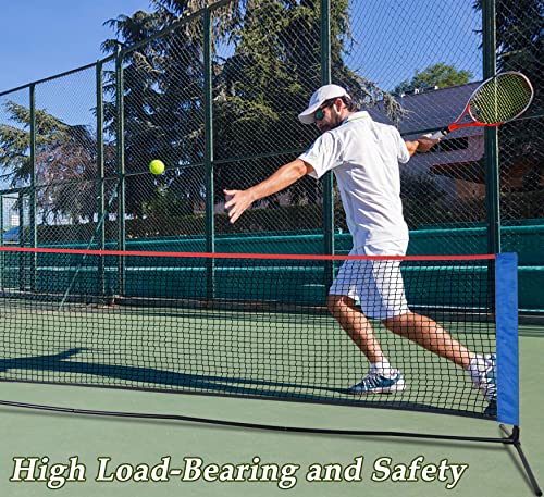 MiniTang Retractable Tennis Net - 10x5.2FT Portable Adjustable Height Steel Frame Net for Pickleball Volleyball Badminton, for Backyard Driveway Camping with Carry Bag