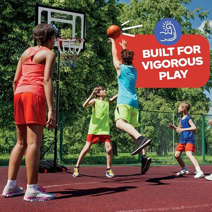 Kids Basketball Hoop Outdoor - 33 inch Backboard, 70-84in Adjustable Height, Portable Basketball Hoops & Goals for Kids/Teenagers/Youth in Backyard/Driveway/Indoor - Fillable Base