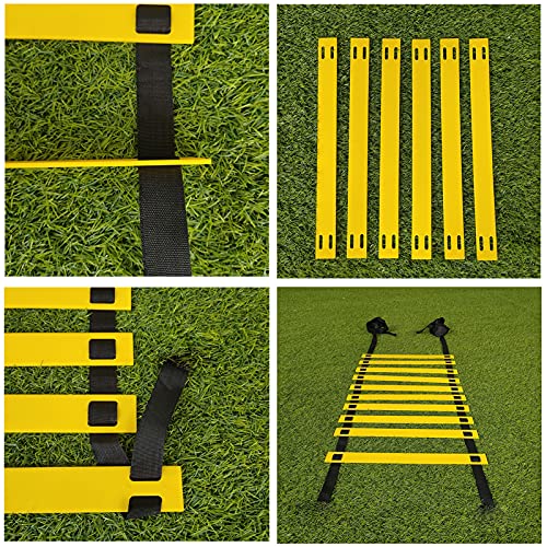 Agility Ladder Adjustable Agility Ladder, Flexibility Speed Training Ladder, Fitness Jumping Ladder Footwork Sport Equipment, with Carry Bag(Size:6M) - size: 6M
