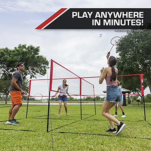 EastPoint Sports 4-Way Volleyball - size: ADJUSTABLE HEIGHT - Adjusts from 61'' to 85''