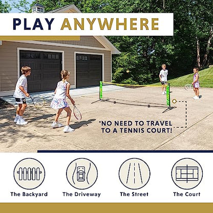 Kids Tennis Racket with Training Videos – Aluminum Youth Tennis Racket with Neoprene Handle for Children Age 5-12 – Learn Faster and Play Better by Street Tennis Club - color: Boys, size: 17
