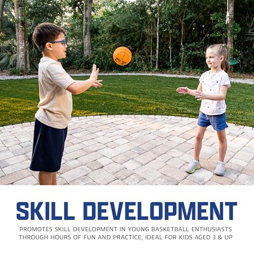 Franklin Sports NBA 5” Foam Basketball - (2) Mini Soft Foam Youth Basketballs - Indoor + Outdoor Toy Basketballs for Kids - Perfect Mini Hoop Ball - 2 Pack - Orange