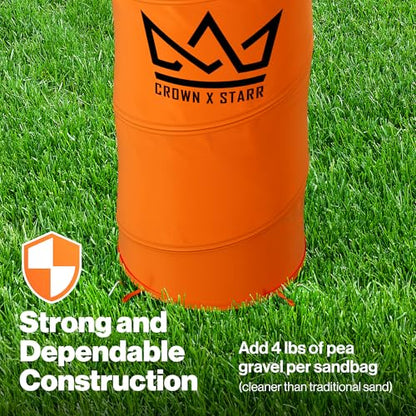 Pop Up Defenders 3 Pack, 48 inches Tall, with Fillable Sandbags (no Sand), Simulate Defenders for Basketball, Football, Soccer, with Carry Bag & Mini Drill Cones