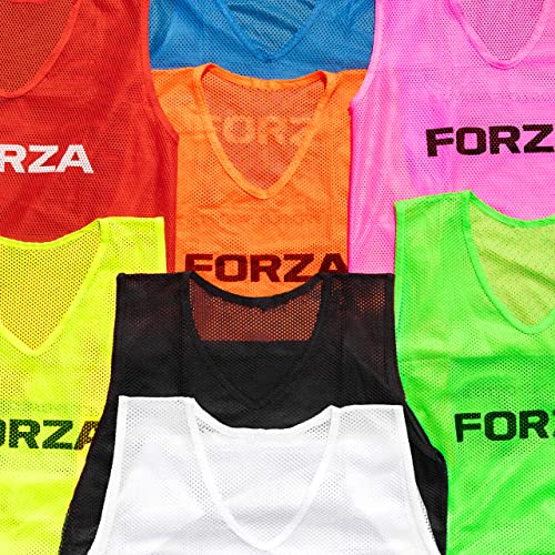 FORZA Soccer Training Pinnies/Scrimmage Vests/Sports Bibs | Packs of 5, 10 & 15 | Sizes Ranging from Kids to XXL - color: Blue, size: Adult (Large/X Large) [15 Pack]