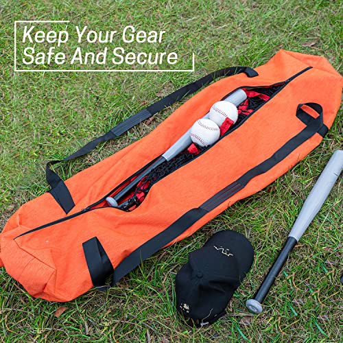 VISEMAN Baseball Softball Bow Style Net Replacement Bag Only,Baseball Practice Net Bag,Baseball Net Duffel Bag - Fits 7 x 7 Practice Net Systems for Teams & Coaches - color: Orange