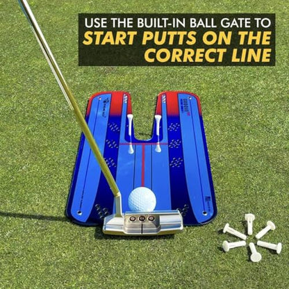 Genuine EyeLine Golf Alignment Putting Mirror - Top Training Aid on The PGA Tour - See Rapid Improvement - Helps Beginner, Junior, and Scratch Golfers - color: Groove PLUS Putting Alignment Mirror - LARGE