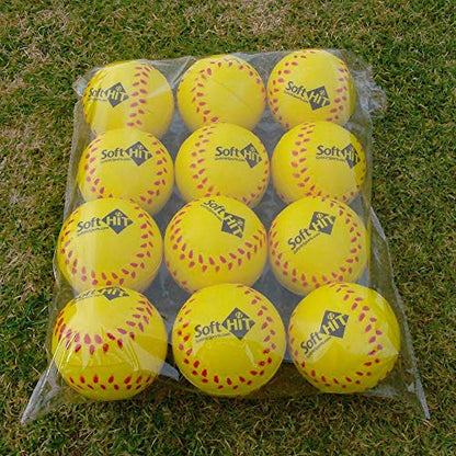 Soft Baseball/Softball Training Foam Ball - color: Yellow