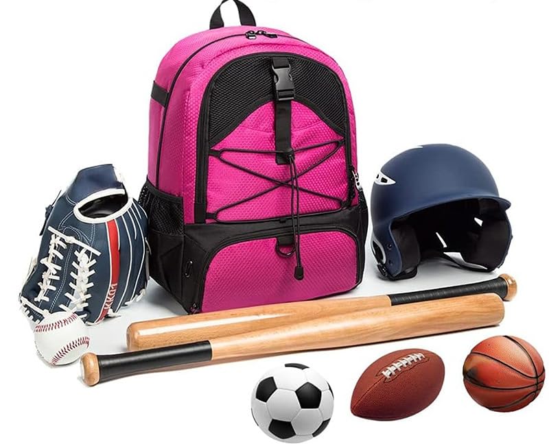 Baseball Softball Equipment Bag with Fence Hook and Shoe Compartment T-Ball Travel Soccer Bag Basketball Backpack Options