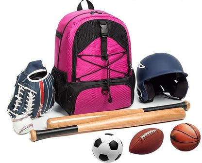 Baseball Softball Equipment Bag with Fence Hook and Shoe Compartment T-Ball Travel Soccer Bag Basketball Backpack Options