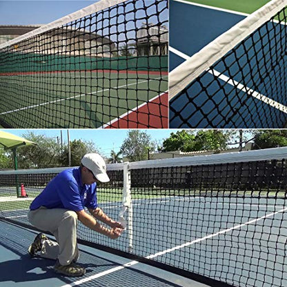 Tennis Net 42FT Professional Heavy Duty Nylon Net, Compatible with All Standard Tennis Posts, Included Indoor Outdoor Court - style: double-layer tennis net